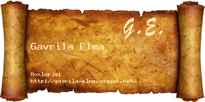 Gavrila Elma névjegykártya